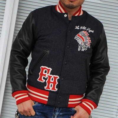 The Flat Head（フラッドヘッド） STJ-61-ネイビーブラック-スタジャン