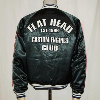美品　人気モデル　The Flat Head スカジャン　スーベニアジャケット The Flat Head SV-64-ブラック-スーベニアジャケット64-SV64