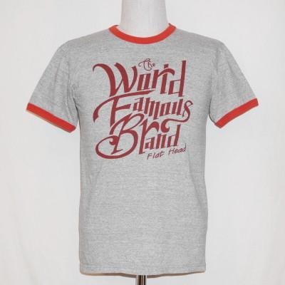 TDR-16W-杢グレーレッド-FAMOUS-TDR16W-FLATHEAD-フラットヘッドTシャツ-GLORYPARK-グローリーパークTシャツ｜e2nd