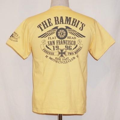 THC-126W-ライトイエロー-BAMBI’S-THC126W-FLATHEAD-フラットヘッドTシャツ｜e2nd