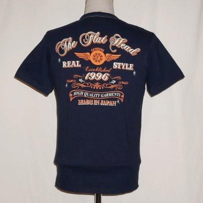 THC-176-ネイビー-REAL STYLE-THC176-FLATHEAD-フラットヘッドTシャツ-THC系｜e2nd