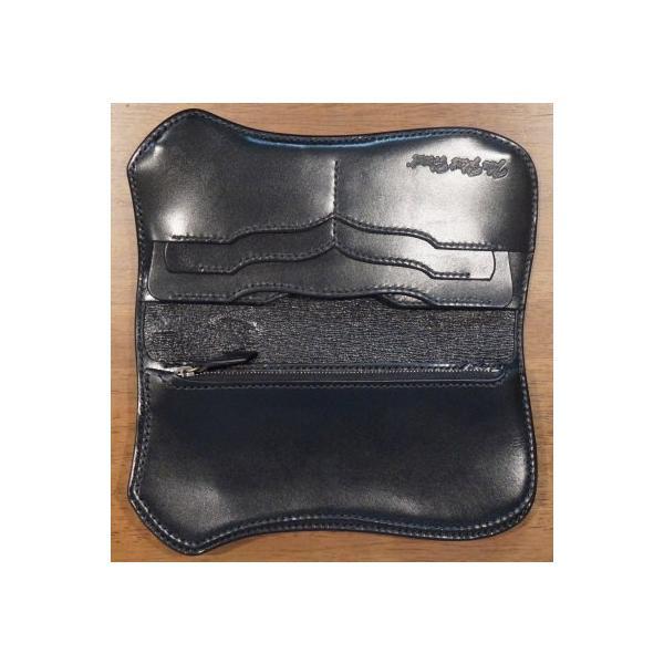 FN-WLF1-4Z BKxBKxBKxBK 多脂革ロングウォレットFNWLF14Z(旧品番FH-W004) FHW004 FLATHEAD フラットヘッドロングウォレット STOCKBURGの画像