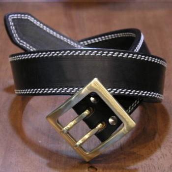 サムライジーンズ A105HS-極厚ステアハイドダブルステッチベルト