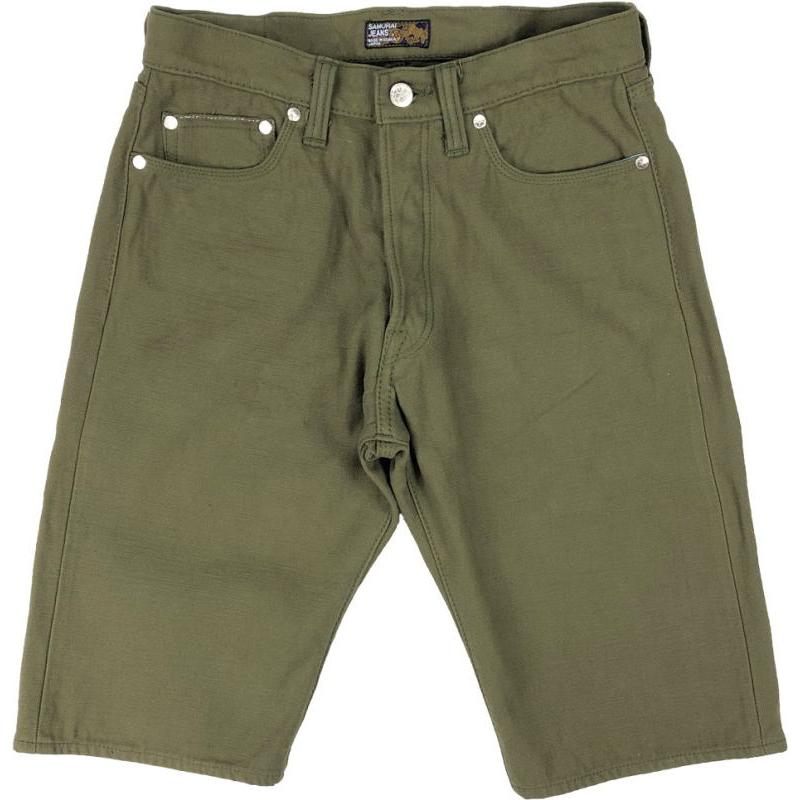 サムライジーンズ S002SP-OLV-倭モデルショートパンツ-SAMURAIJEANS