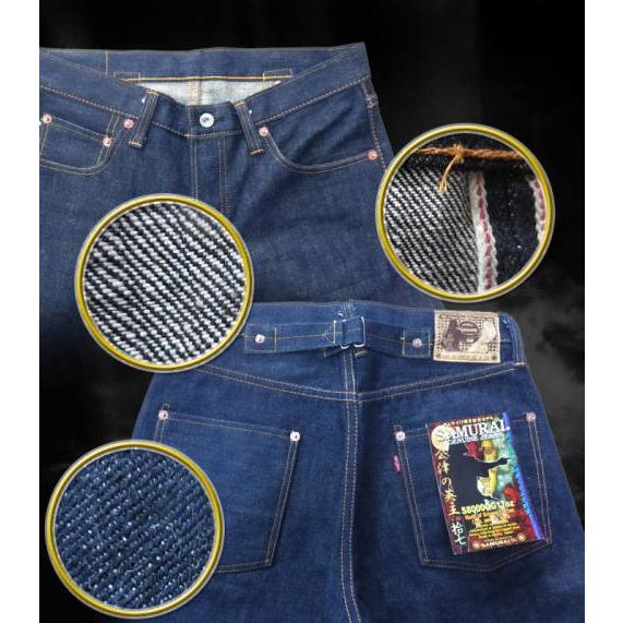 専用　17周年限定モデル サムライジーンズ インディゴ染め 刺し子 ショーツ L サムライジーンズ S8000OG17oz-会津の英主モデル17周年限定