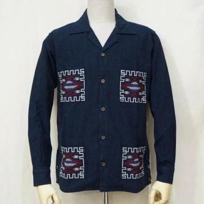 SCGS17-ネイビー-サムライ倶楽部グアテマラシャツ17-SAMURAIJEANS 
