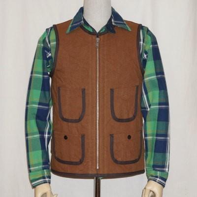 SCVS17-DK-ブラウン-ブラウンダックベスト-SCVS17DK-SAMURAIJEANS-サムライジーンズベスト-サムライ倶部ベスト