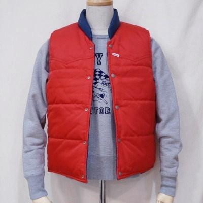 サムライジーンズ SCVT17-RV-ネイビーレッド-リバーシブルナイロン中綿