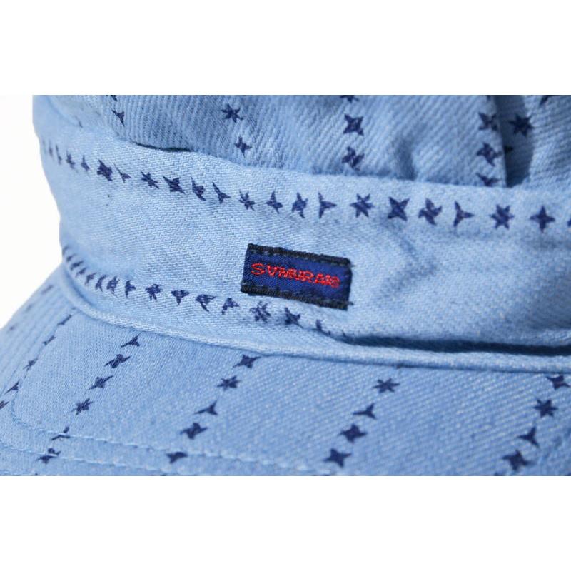 サムライジーンズ SJ202WC-SHR-インディゴ手裏剣ワークキャップ