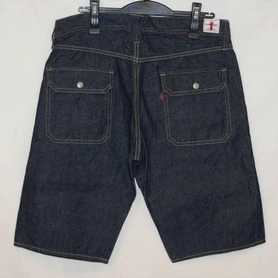 シンパイさん専用アシメフロントデニム-short・S・インディゴ サムライジーンズ SJBP16-SP01-インディゴ-デニムブッシュパンツ