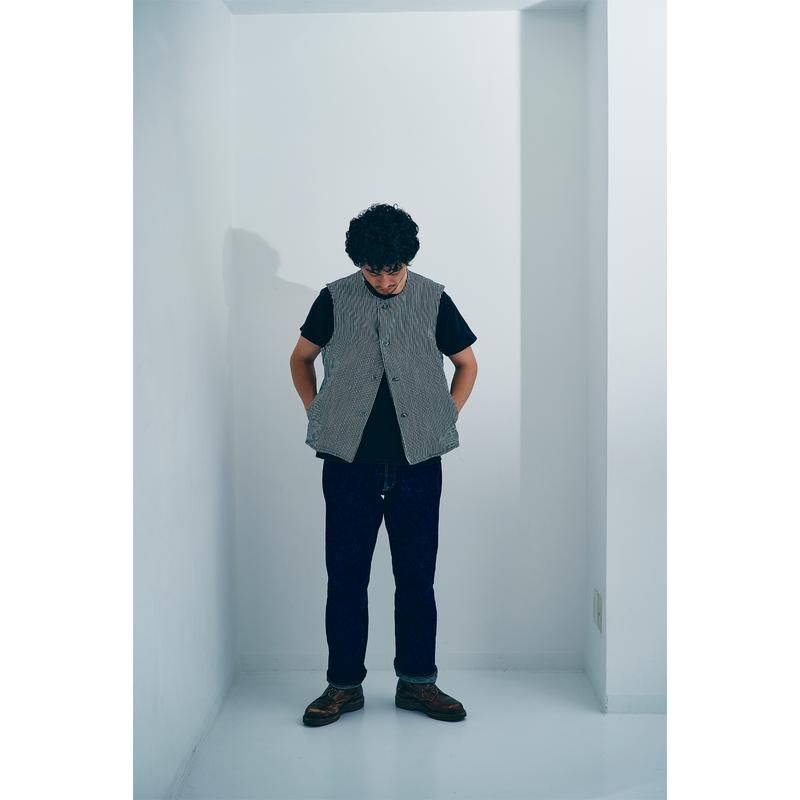 サムライジーンズ SJVT24 デニム/ヒッコリーベスト SAMURAIJEANS サムライジーンズ SJVT24 デニム/ヒッコリーベスト SAMURAIJEANS