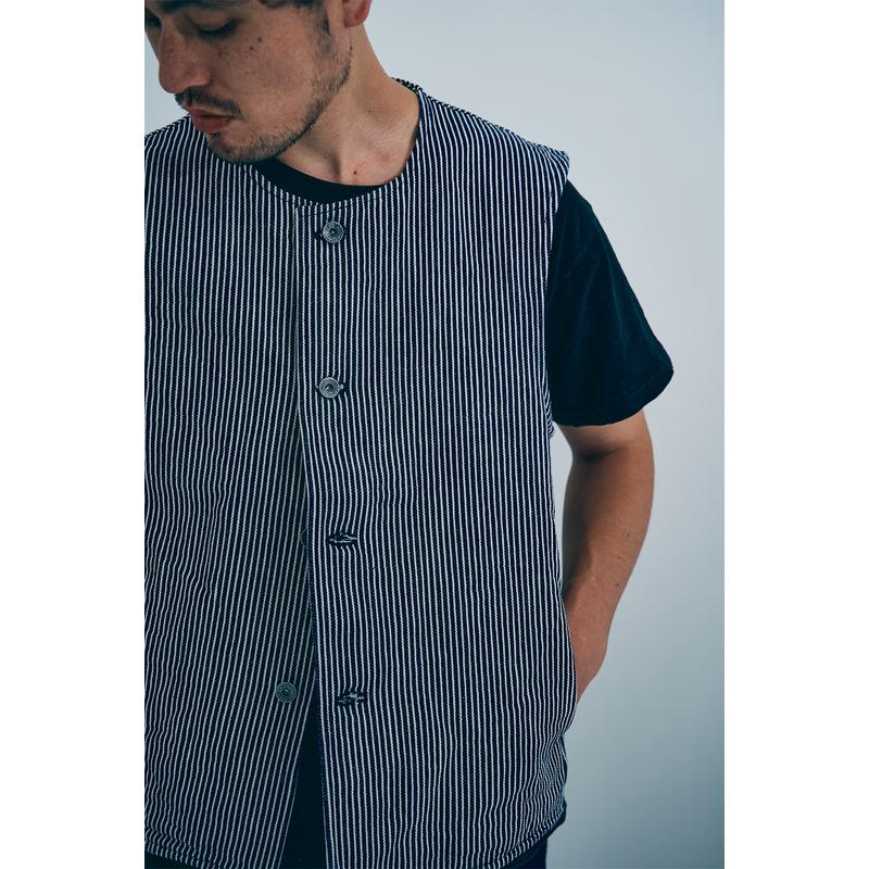 サムライジーンズ SJVT24 デニム/ヒッコリーベスト SAMURAIJEANS サムライジーンズ SJVT24 デニム/ヒッコリーベスト SAMURAIJEANS
