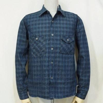 SSS17-DC-インディゴ-チェックデニムワークシャツ17-DC-SSS17DC-SAMURAIJEANS-サムライジーンズシャツ-長袖シャツ