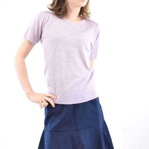 ニット カットソー 春 春物 春コーデ ニットソー 薄手 半袖 レディース