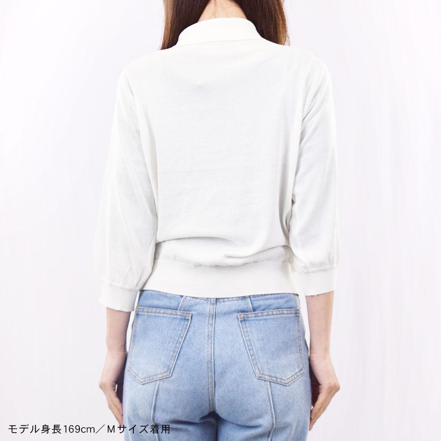 カーディガン ニット 七分袖 襟付き レディース トップス ニット