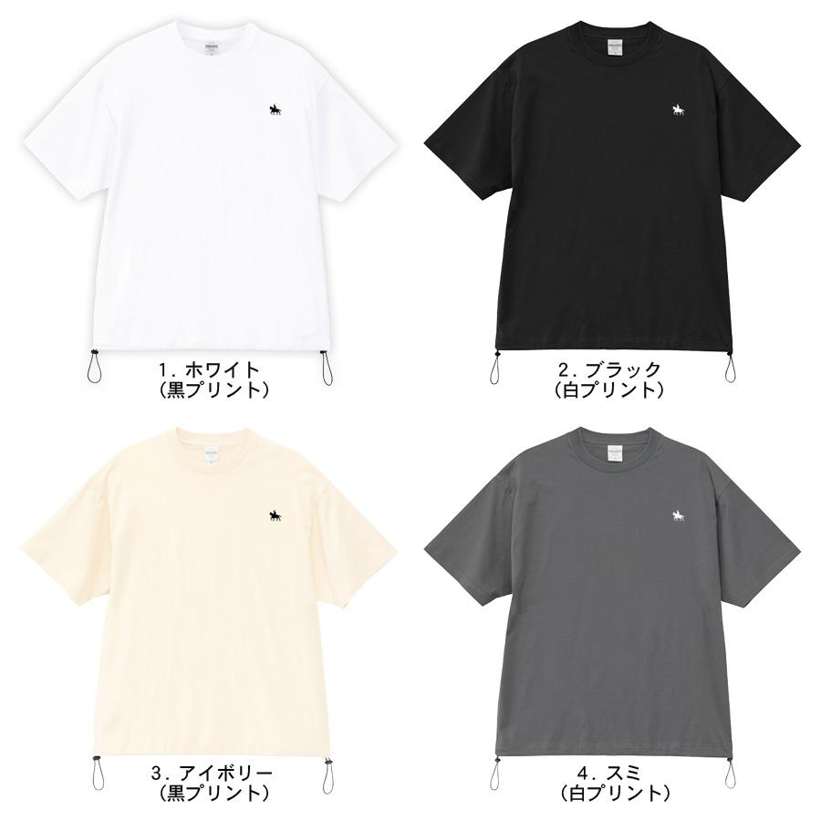 Tシャツ レディース 半袖 綿100％ 伊達政宗 裾ドローコード 裾しぼり