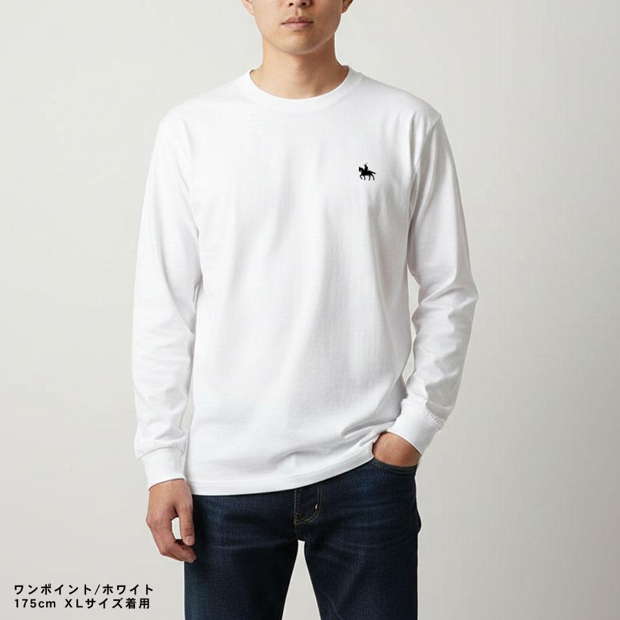 ロンT レディース メンズ 綿100 伊達政宗 長袖 重ね着 白 コットン