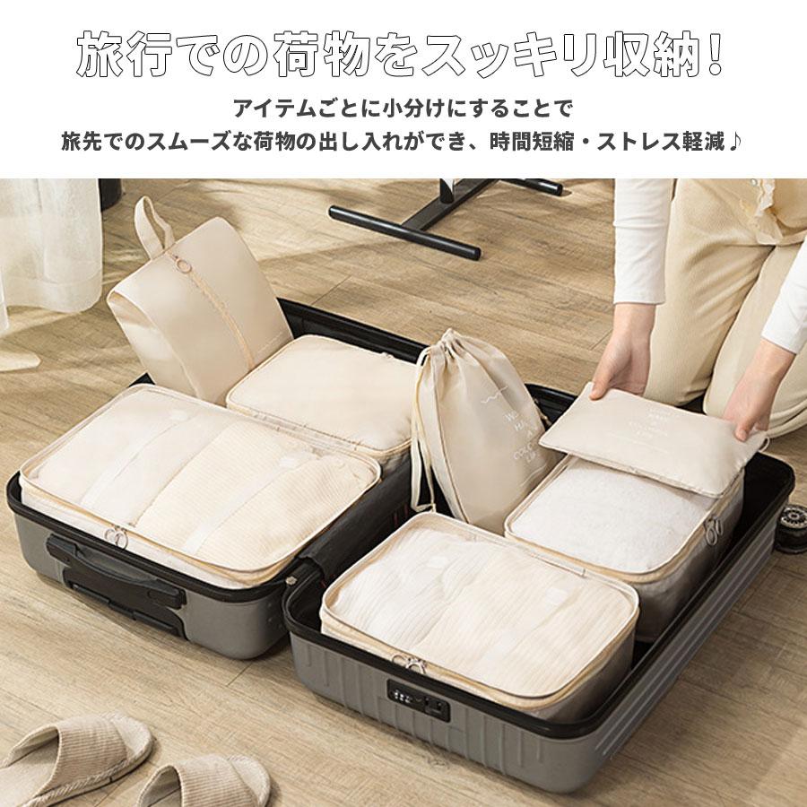 トラベルポーチ セット 7点セット 旅行 収納ポーチ ケース メッシュ 撥