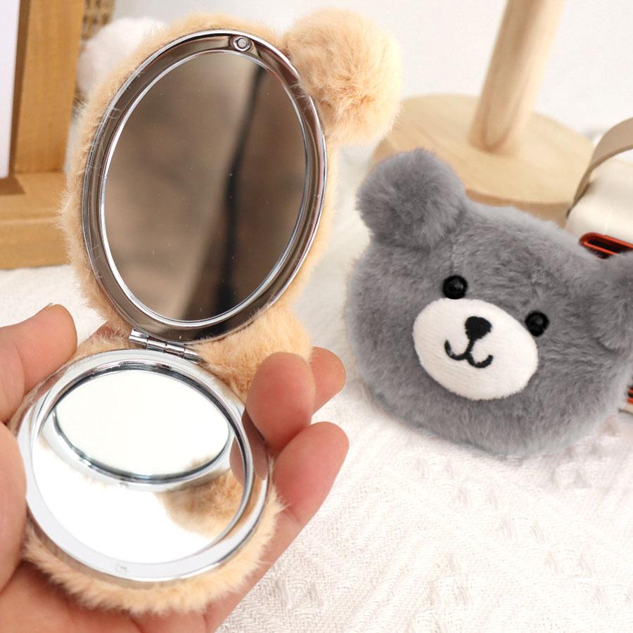 コアラ 猫 手鏡 コンパクトミラー 鏡 拡大鏡 二面鏡 持ち歩き メイク