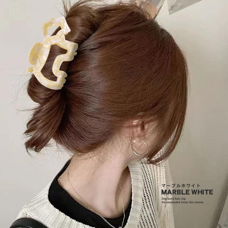犬 ドッグ ヘアクリップ バンスクリップ アセテート シュナウザー