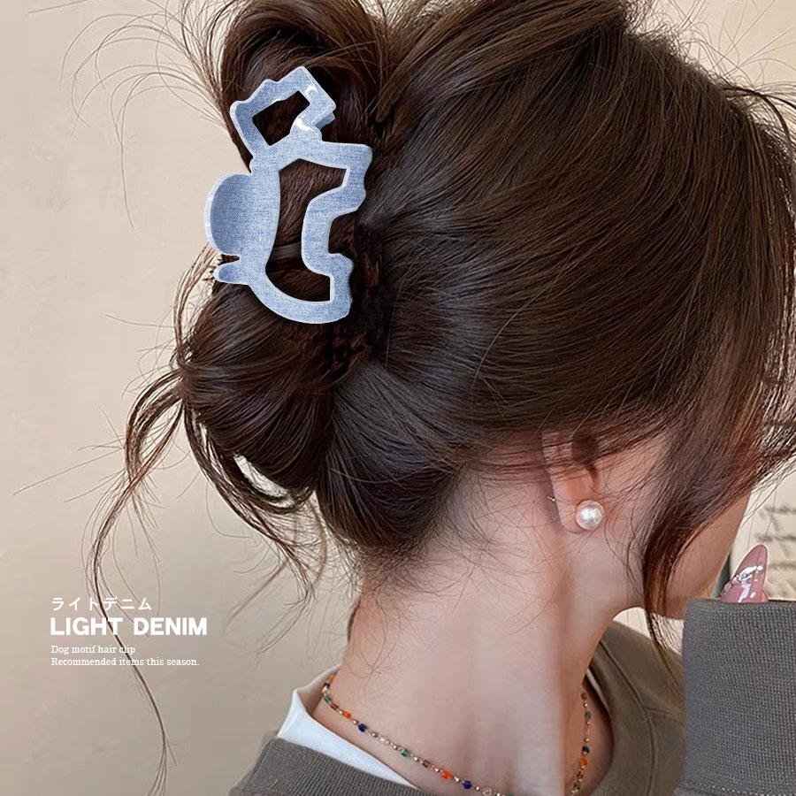 犬 ドッグ ヘアクリップ バンスクリップ アセテート シュナウザー