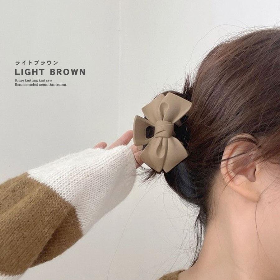 リボン バンスクリップ 大きめ レディース ヘアアクセサリー ヘア
