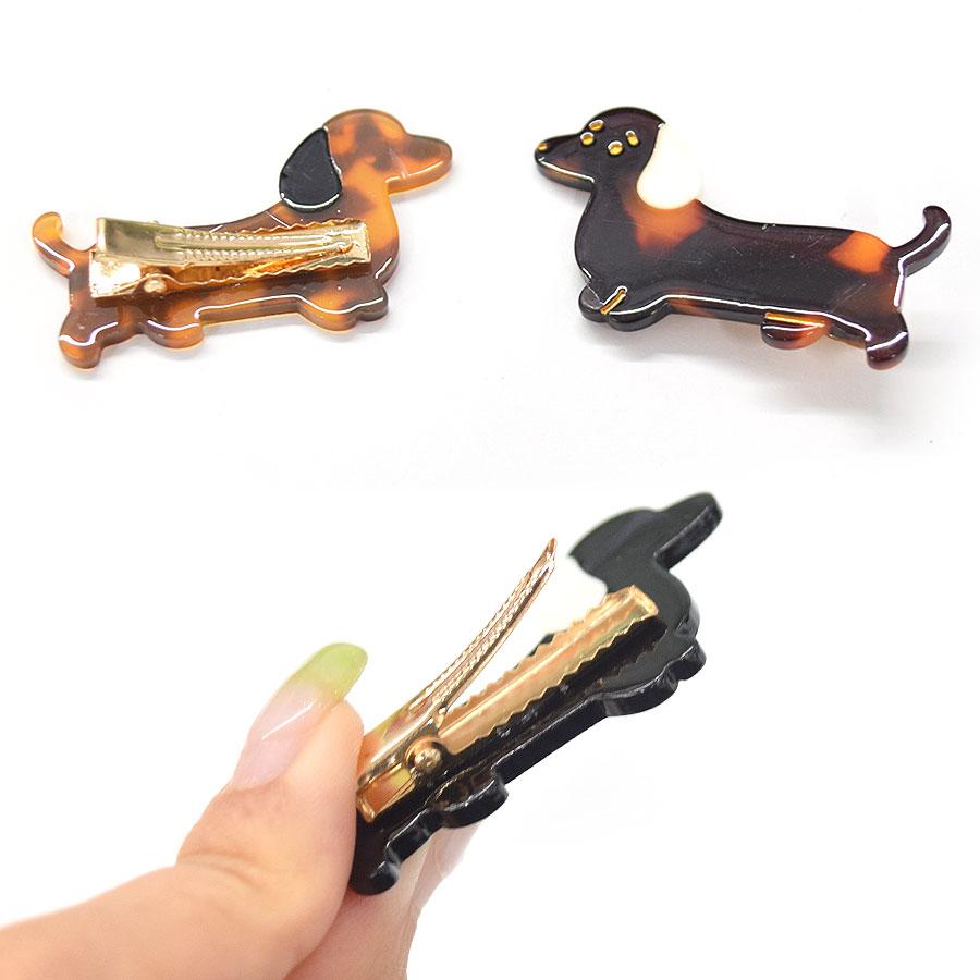ヘアクリップ ミニ 小さめ 犬 動物 アニマル 前髪クリップ レディース