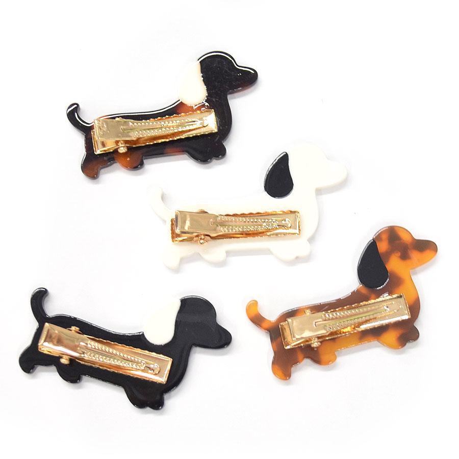 ヘアクリップ ミニ 小さめ 犬 動物 アニマル 前髪クリップ レディース