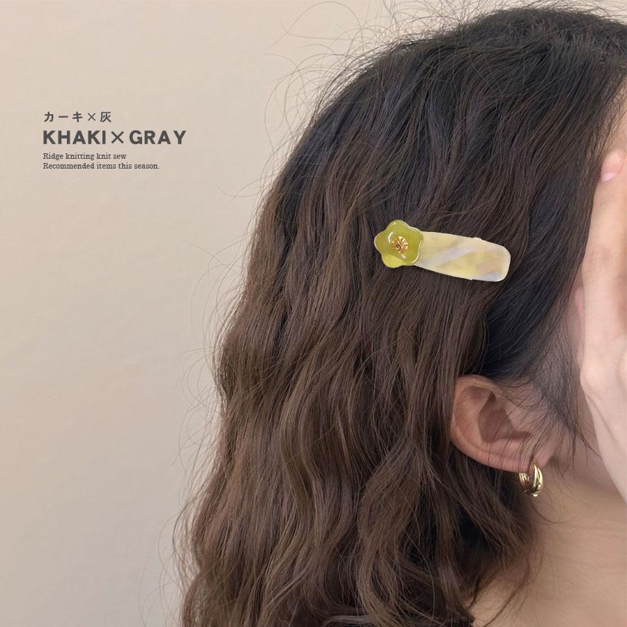 ヘアクリップ ミニ 花 キラキラ 前髪 小さめ フラワー おしゃれ バイ