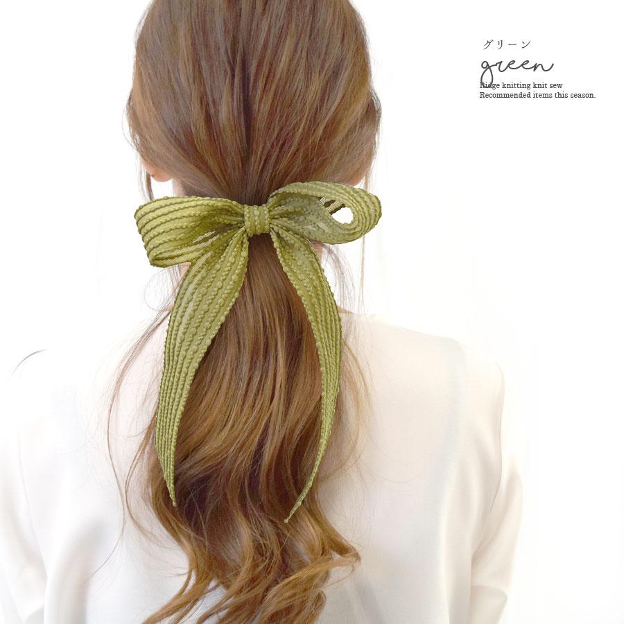 ヘアゴム リボン おしゃれ レース ロングリボン 大きめ BIG 子供