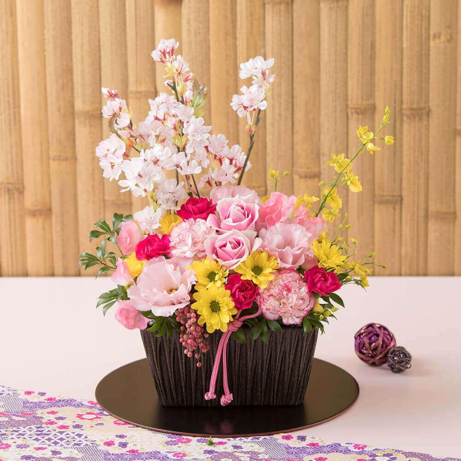 花 ギフト アレンジメント 春爛漫 桜の下 フラワーギフト プレゼント フラワーアレンジメント お届け日 22 2 24 Showbizbeat Com