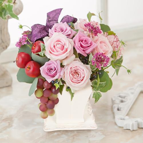 花 フラワーアレンジメント 生花 ギフト 生花 フラワーギフト アレンジメント バラ 通販 プレゼント ピンク エレガントローズ M イイハナ ドットコム 生花