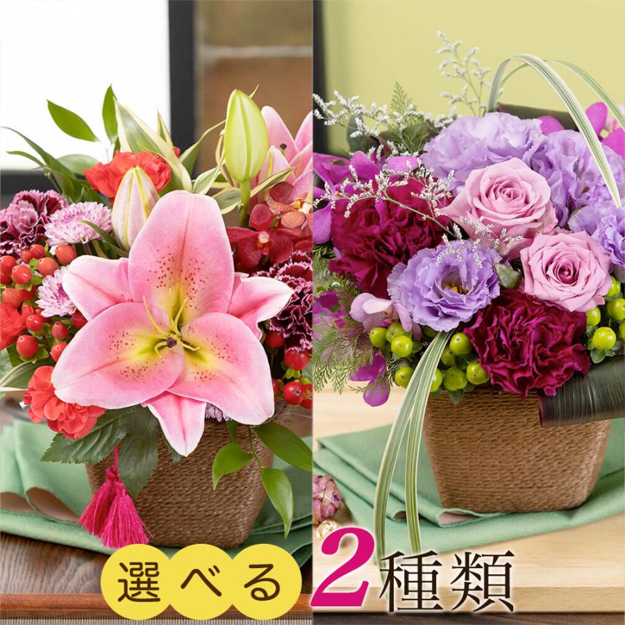 花 ギフト アレンジメント 和花の贈り物 茜 山吹 紫 ゆかり 選べる3種類 バラ 誕生日 プレゼント 還暦 古希 喜寿 卒寿 米寿 賀寿 お祝い イイハナ ドットコム 通販 Paypayモール
