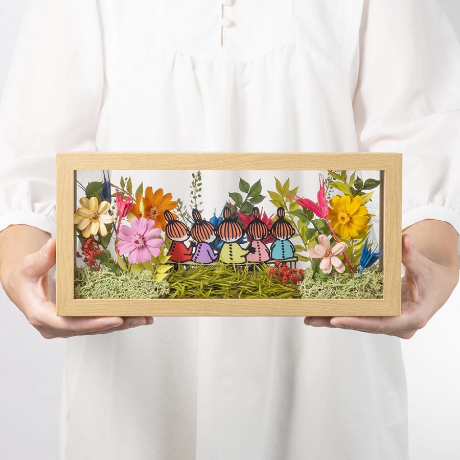 新品箱入り♡プリザーブドフラワームーミン　木製フレーム入り　インテリア 新品箱入り♡プリザーブドフラワームーミン 木製フレーム入り