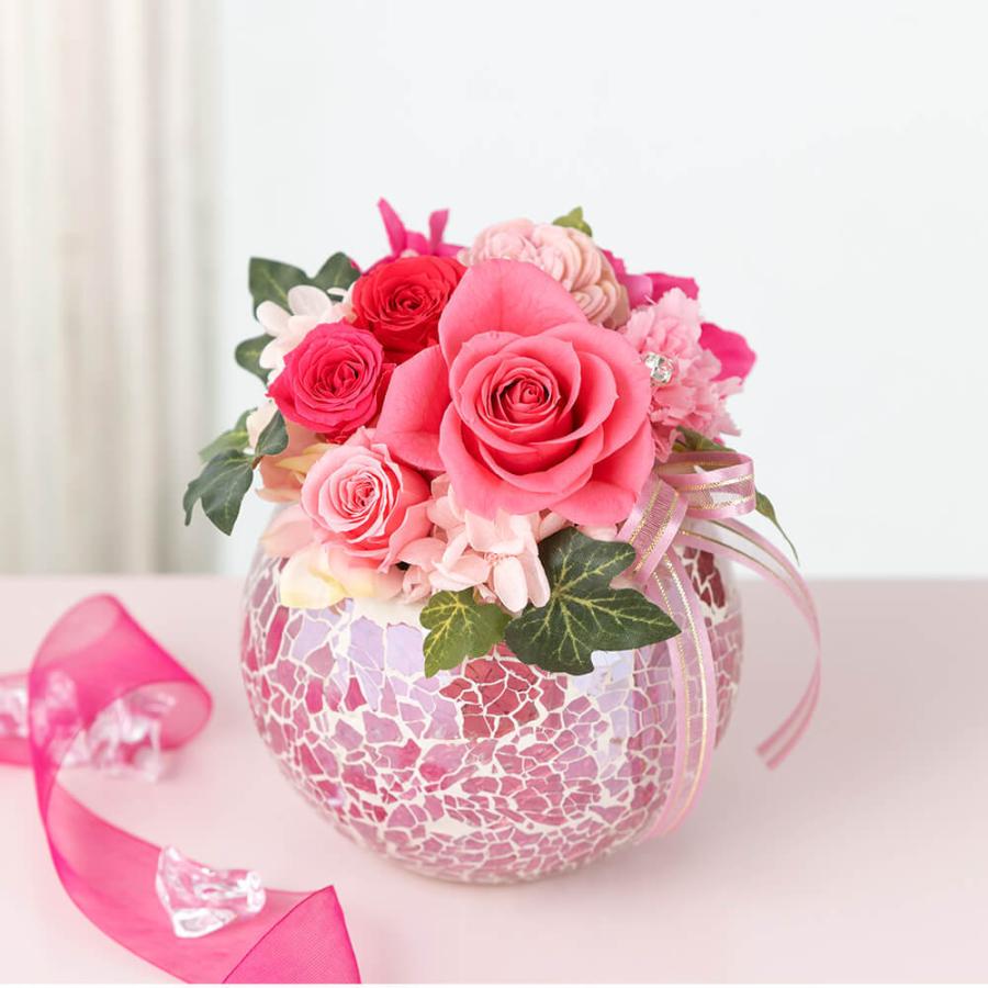 プリザーブドフラワー「シャイニー・パレット rose」 花 フラワー