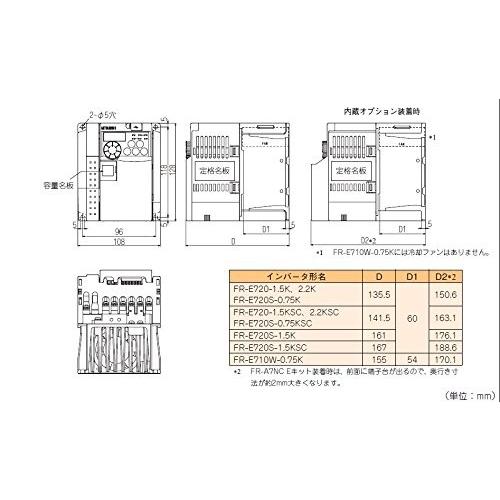 100％本物保証！三菱電機 小型パワフルインバータ FR-E720-1.5K 製造