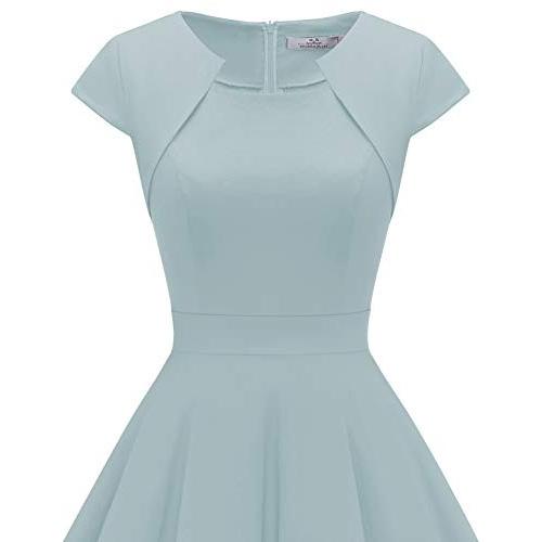 Homrain 結婚式 ワンピース 50年代 ワンピース カップ袖 7分袖 パーティードレス ロカビリー ワンピース Aラインス Jlm Ea S Tヤフー店 通販 Yahoo ショッピング