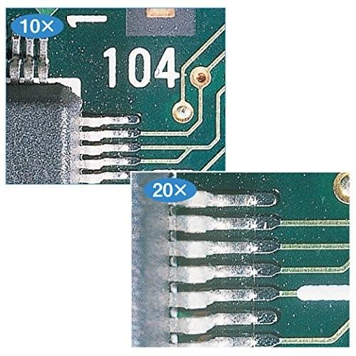 ホーザン(HOZAN) 実体顕微鏡 倍率10/20切替式 基板、ハンダ付けに最適 クリップ2個 アイカップ2種付属 L-51 mm