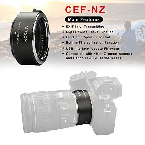 Altson Smart AdapterはEF/EF-SからNikon Zマウントカメラに対応 Altson Smart adaputa wa EF/EF - (CEF-NZ) ソニー マウントアダプター LA-EA5 YWU1186171510(11449円)