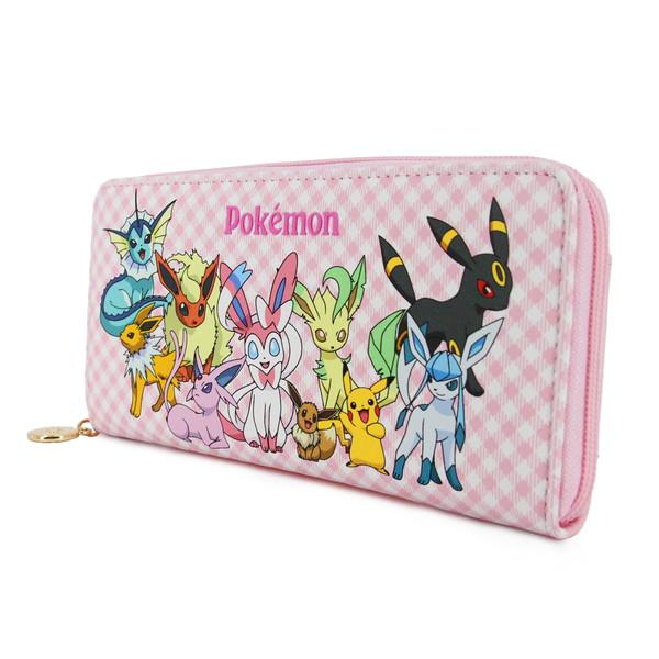 Pokemon（ポケモン） プリントシリーズ ラウンド長財布(ピンク