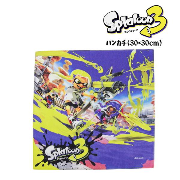 任天堂（Nintendo） スプラトゥーン3 ハンカチ (イエロー＆ブルー柄