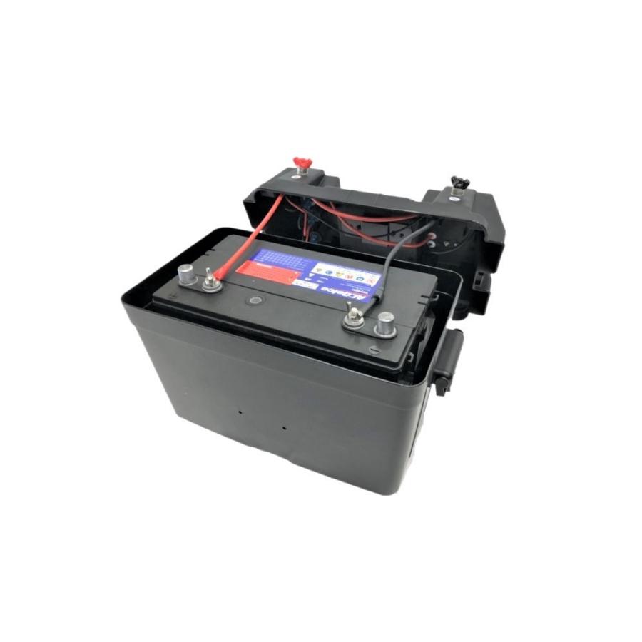 【バッテリーポータブルボックス+バッテリーセット】BATTERY PORTABLE BOX 市販バッテリーをポータブル電源に キャンプ電源供給・車中泊_2