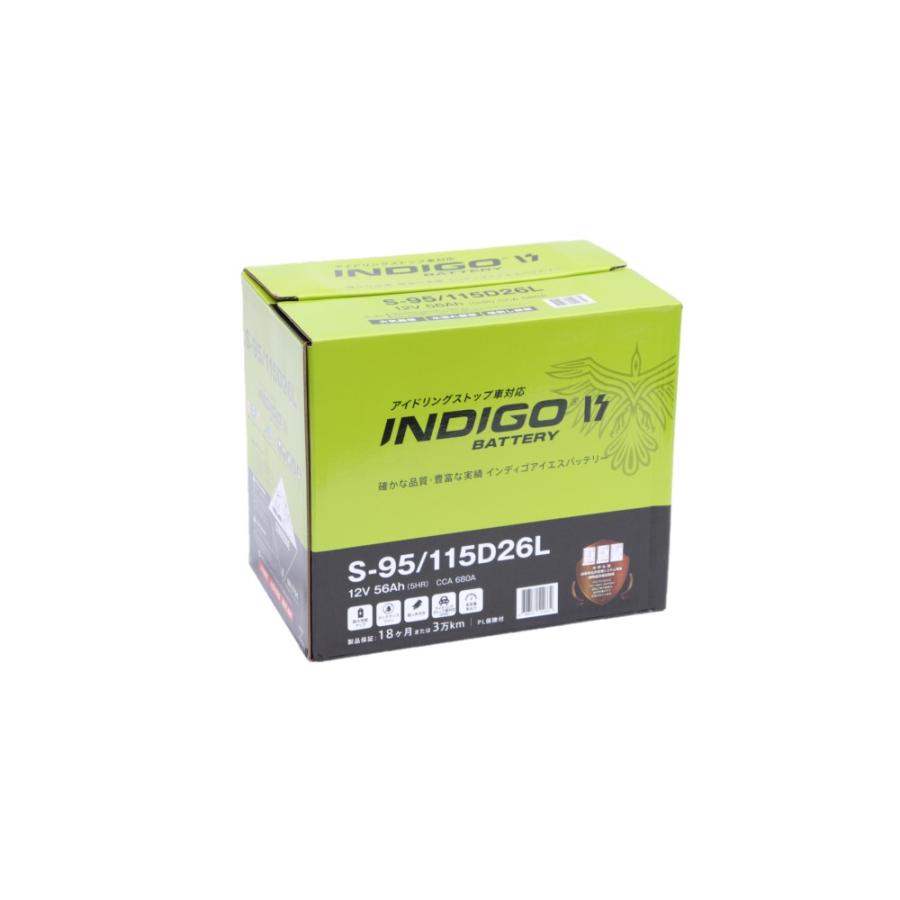 INDIGO 【インディゴバッテリー】S-95/115D26L マツダスピードアテンザ