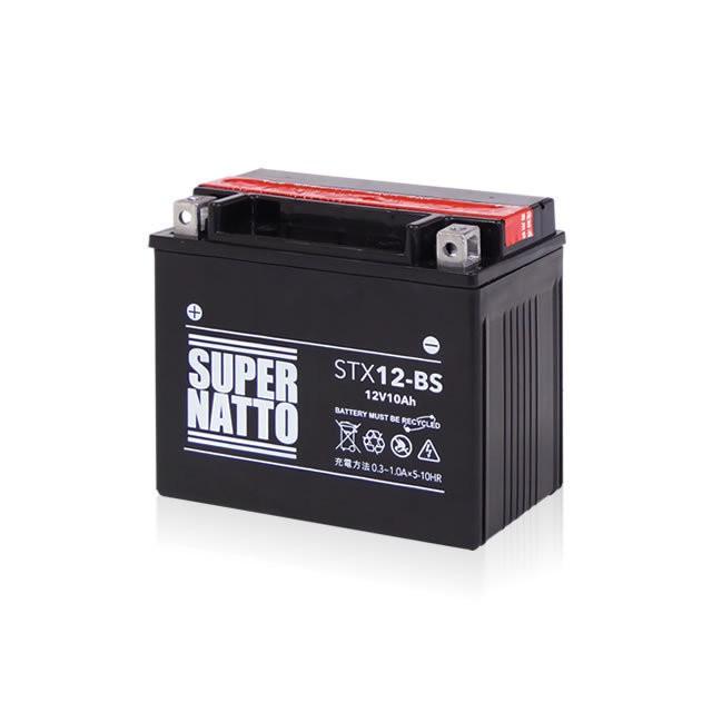 新品・未使用◇STX12-BS◇スーパーナット バイク用バッテリー 液注入 