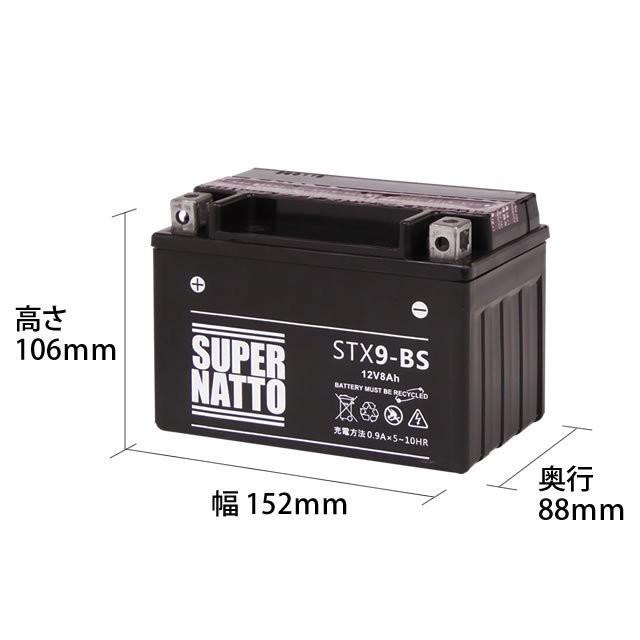 新品 スーパーナットバッテリー バイク用 STX9-BS KAWASAKI【ZXR750R