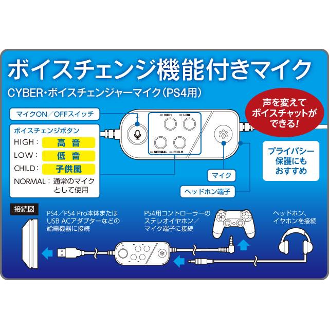 新しいコレクション ボイスチェンジャーマイク Cyber Ps4 中古良品 ブラック 用 Ps4 アクセサリ 周辺機器 Labelians Fr