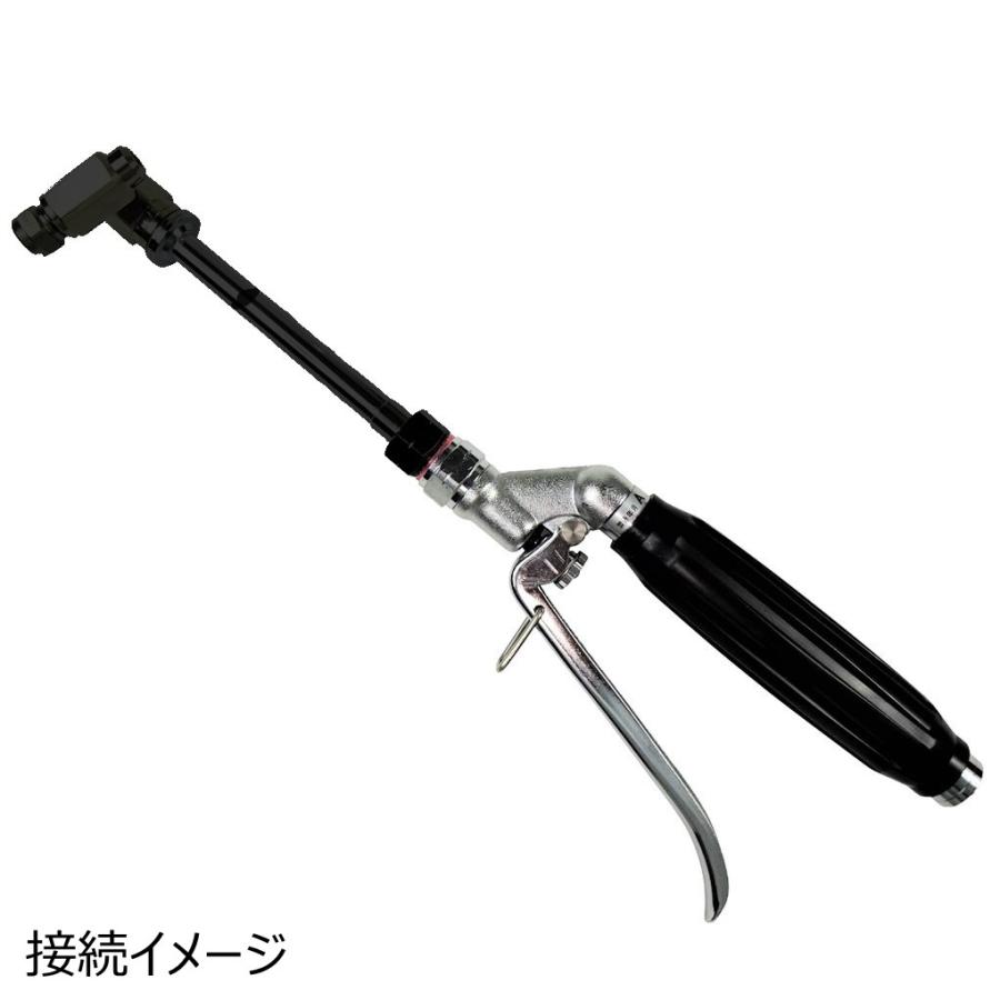 エアコン洗浄 用 握り式 レバーコック 黒グリップ 強化バネ仕様