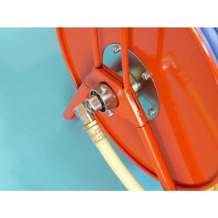 高圧 ホース 5.0Mpa 内径 8.5mm × 50m ブルー ねじ G1/4 十川ゴム 軽量 スプレーホース 巻取機 セット 小型 コンパクト 巻取機セット_3