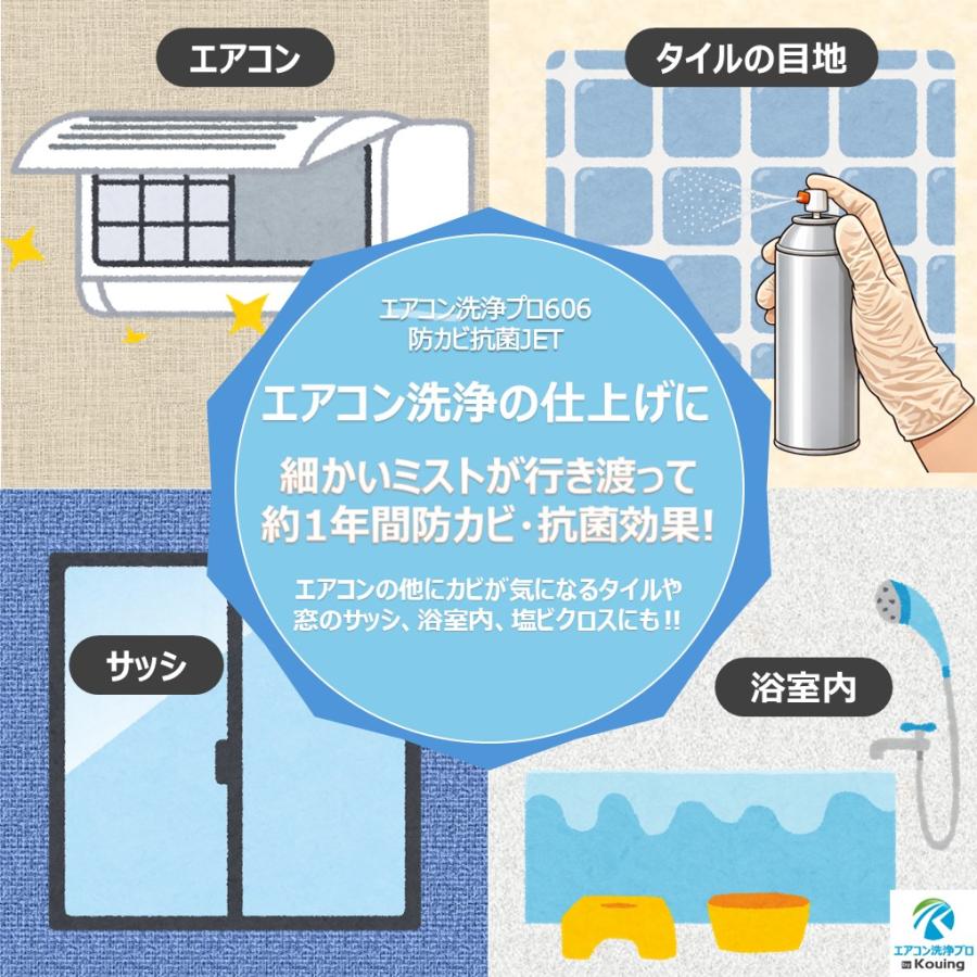 防カビ 抗菌コーティング剤 606 JET エアコン洗浄プロ仕様 2個入り