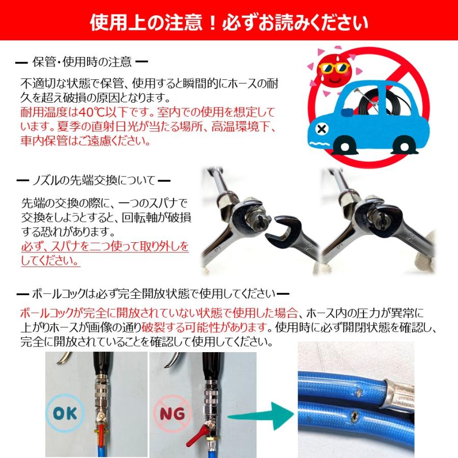 丸山製作所 用 エアコン洗浄 ノズル ガン キット 6m スカイブルー